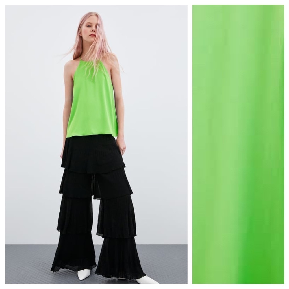 NWT. Zara Green Halter Top. Size XS.